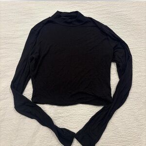 Aeropostale Black Long Sleeve Mock Neck Top